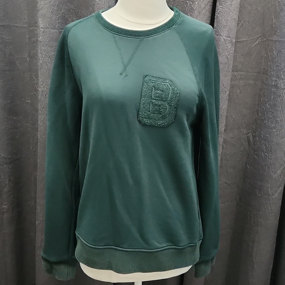 Banana Republic Dark Green Thick Sweatshirt Letter B  Size Small